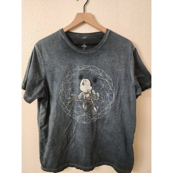 Disney Parks Artist Series Casey Jones Epcot Spaceship Earth T-Shirt Mens Sz XL - Picture 1 of 4